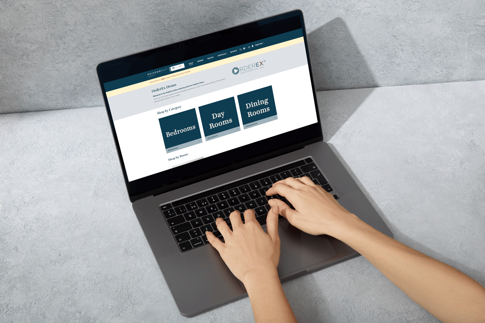 OrderEx screenshot mockup