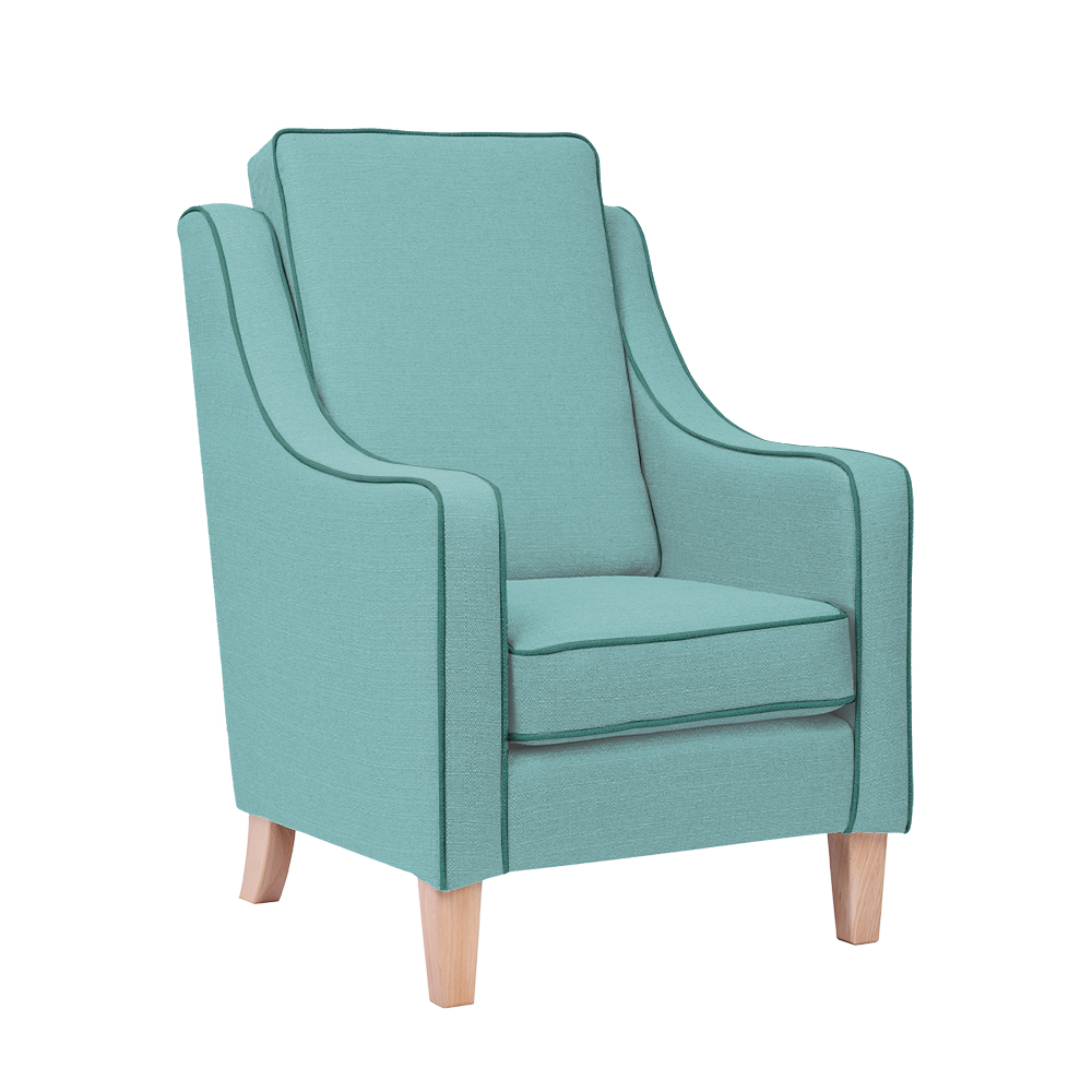 Burley High Cushion Back - Entwine Teal