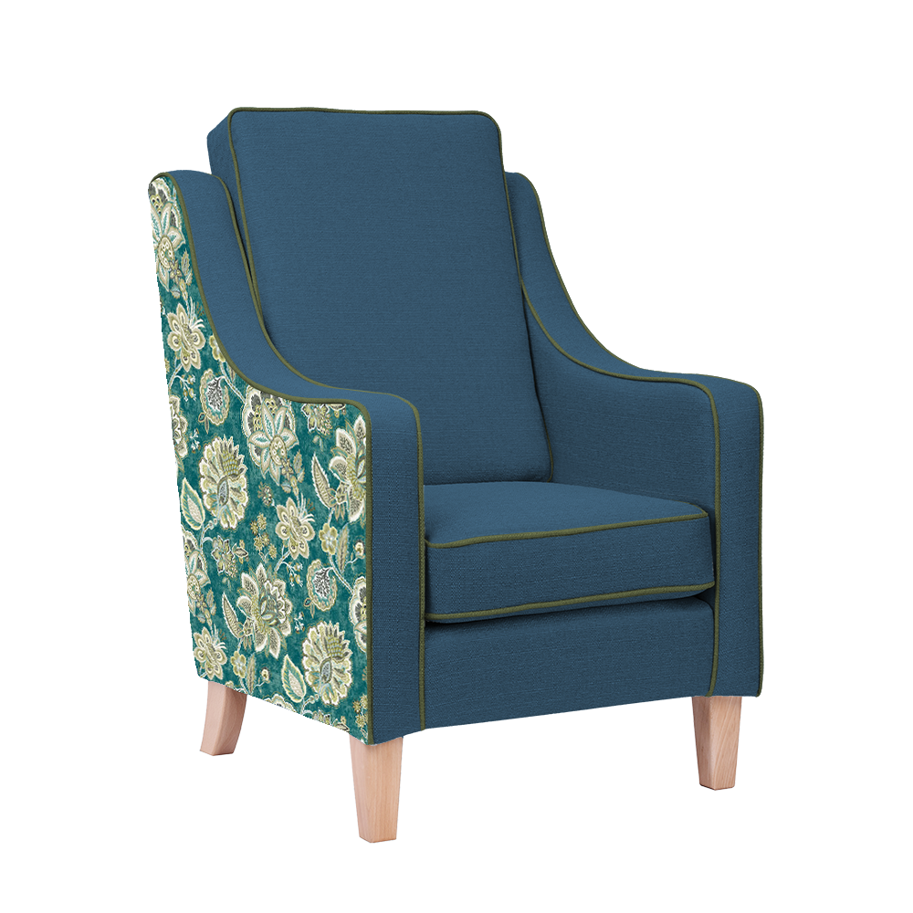 Burley High Cushion Back - Sheringham_Finezza_Moss