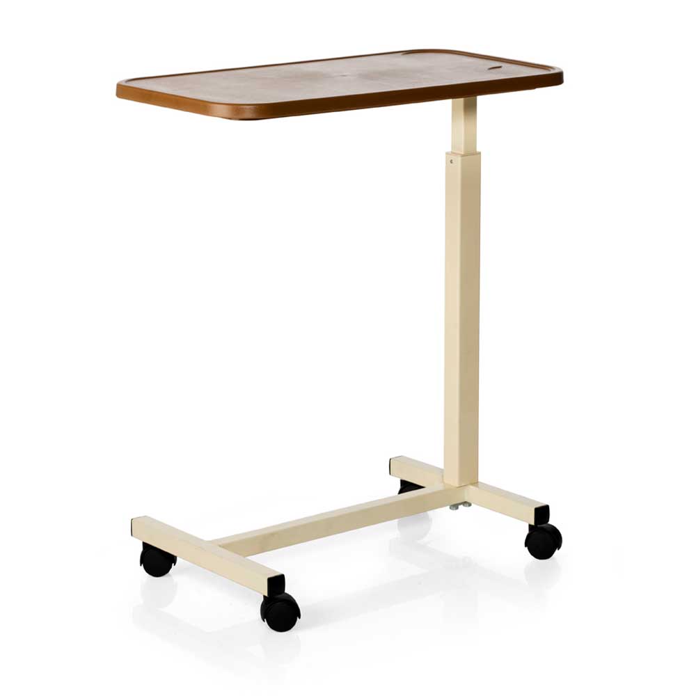 Overbed Table with Ratchet Handle Adjustment