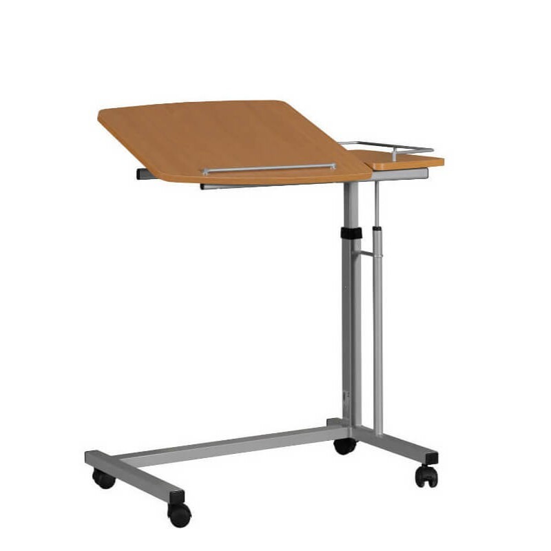 Overbed Table with Height Adjustment and Tilting Top