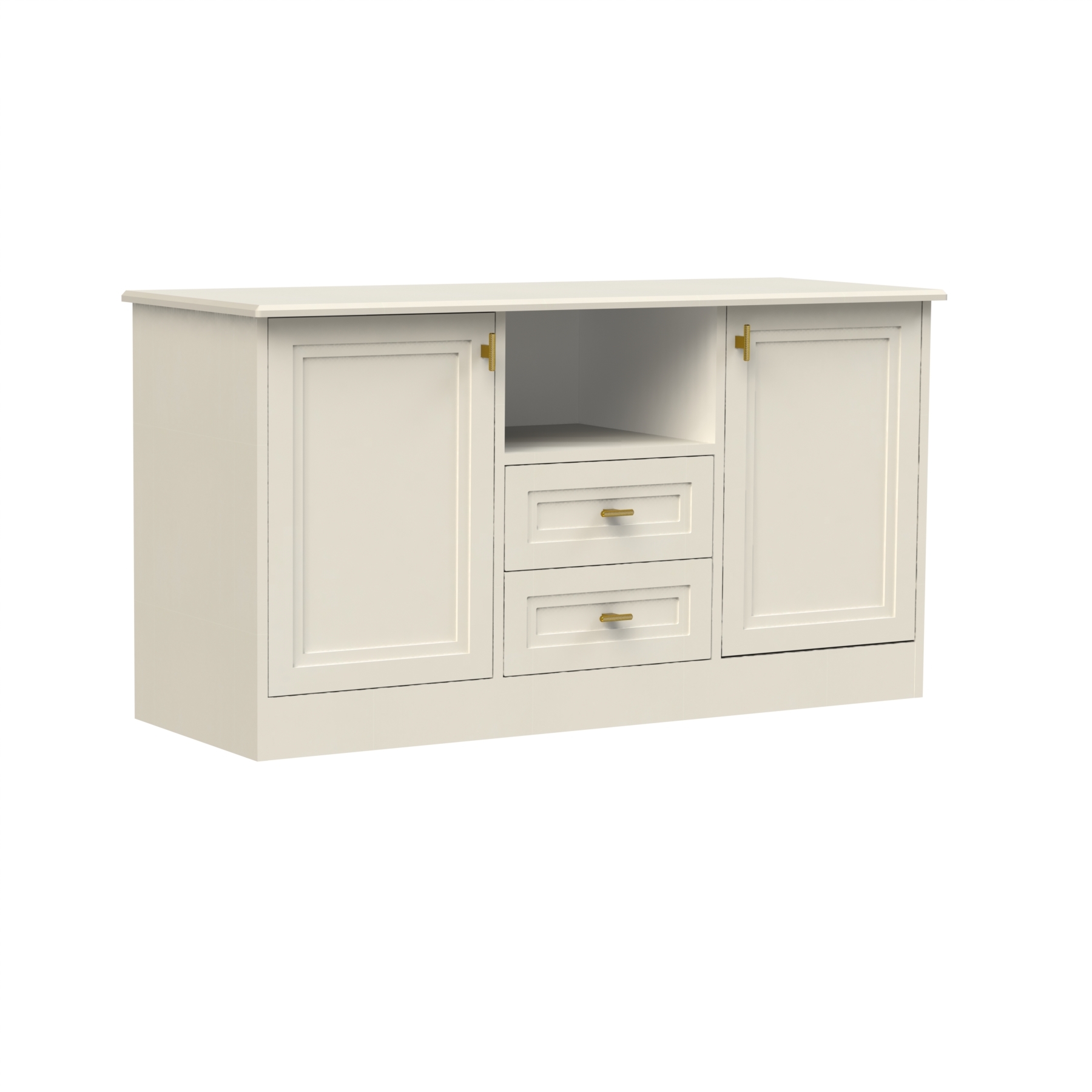 Medium Media Unit with 2 Doors/2 Drawers