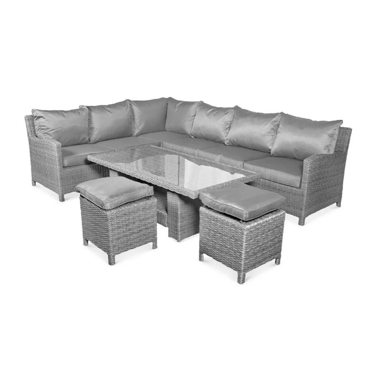 Siena 8 Seater Deluxe Modular Corner Dining & Lounging Set