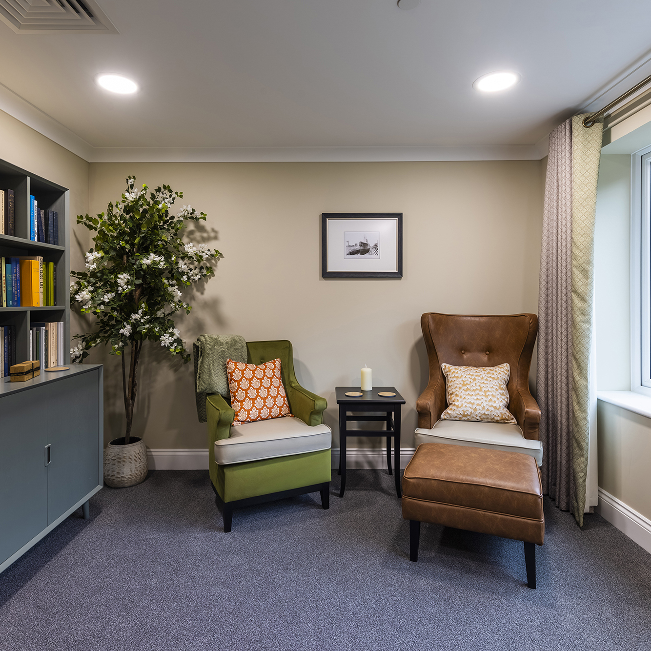 Hartford Moorhill lifestyle - Kensington High back wings, Kensington medium back wings, footstool, allora