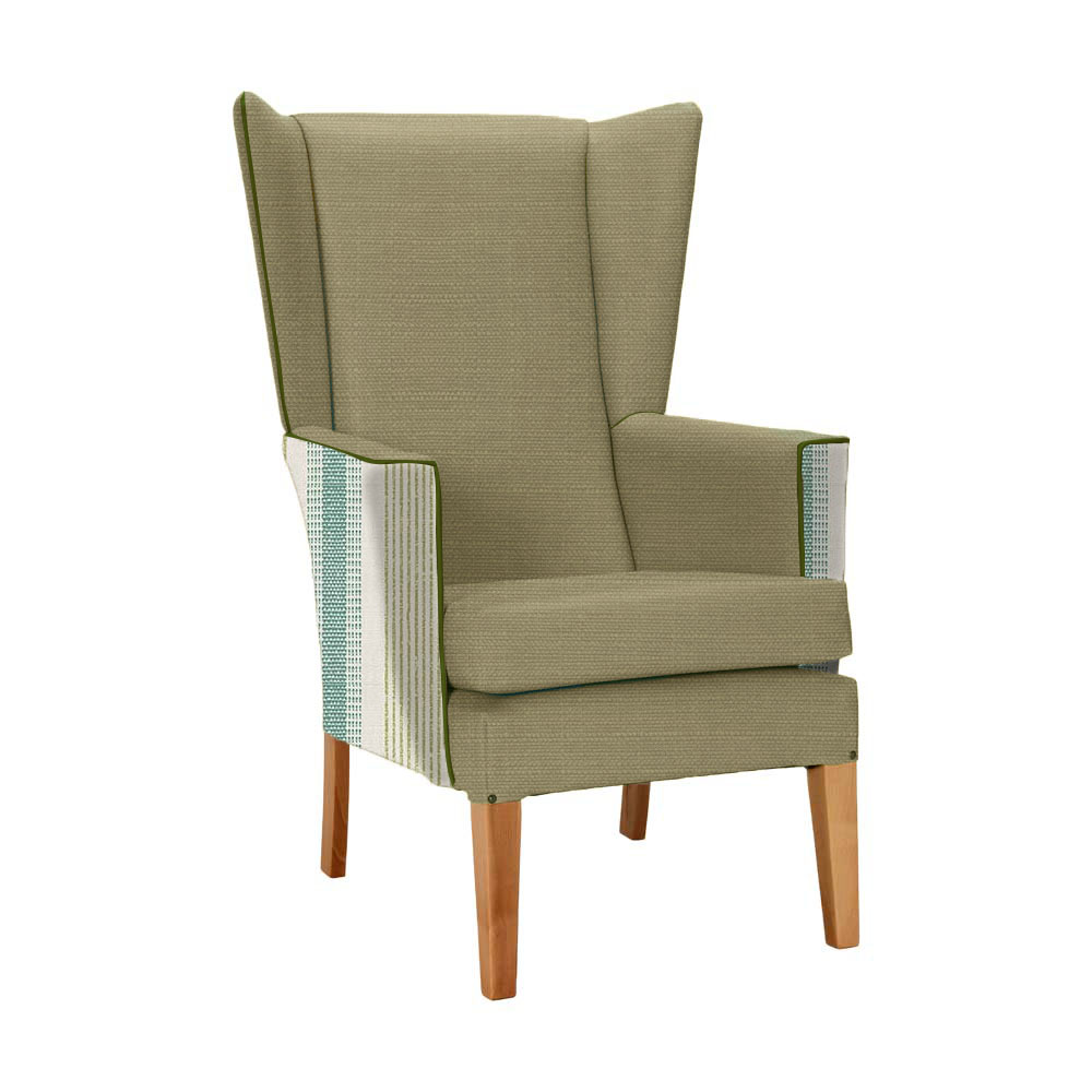 Twyford Chair with wings upholstery option 2 with pattern